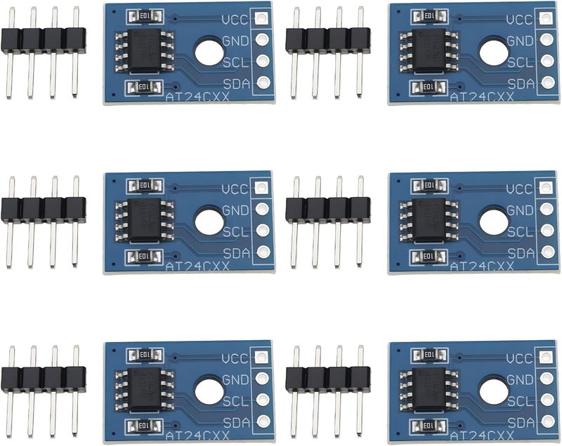 Create idea 6X وحدة ذاكرة SMD AT24C256 واجهة I2C EEPROM تسلسلي 2.7-5.5V 5mA مناسبة لوحدة تخزين البيانات - Image 1